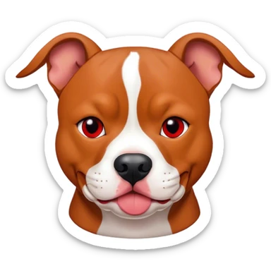 Red nose pitbull small sticker