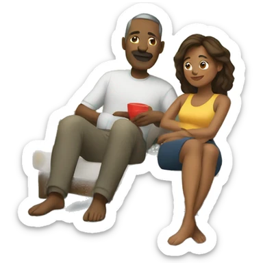 parents relaxing sticker