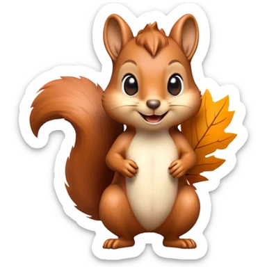 Cinematic Cheeky Squirrel Portrait Emoji, Head cocked to one side with a cheeky smirk and sparkling, impish eyes, featuring a compact, agile form with a luxuriously bushy tail and perky ears, Simplified yet remarkably expressive features, highly detailed, glowing with a playful, golden glow, high shine, mischievous and lively, stylized with an air of woodland naughtiness, soft glowing outline, capturing the essence of a cheeky squirrel that seems poised to leap out of the screen with a fun-loving attitude! sticker