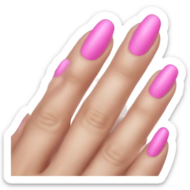 pink nails sticker