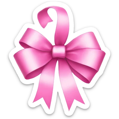 pink christmas bow sticker