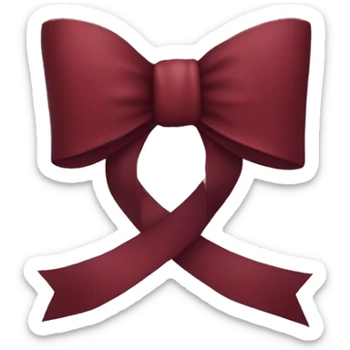 Dark red bow sticker