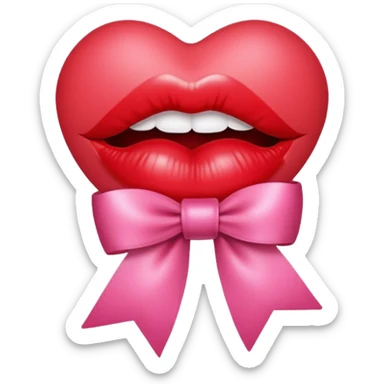 💋 with 🎀 sticker
