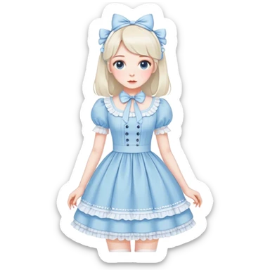 Pastel blue Lolita  sticker