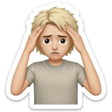 Hungover full person sticker