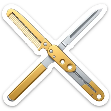 Navaja mariposa tipo peine sticker