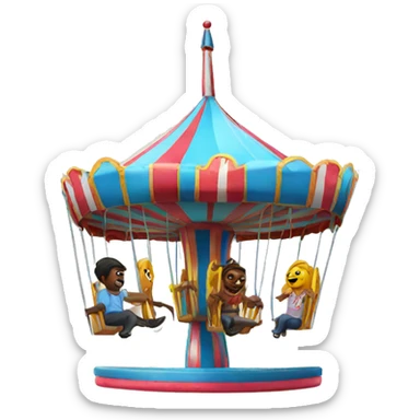Carnival ride swings sticker