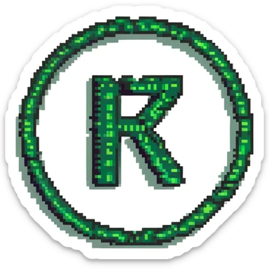  combine the π (pi) math symbol, binary code, and digital mist emerging from it. sticker