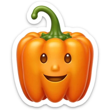 orange capsicum sticker