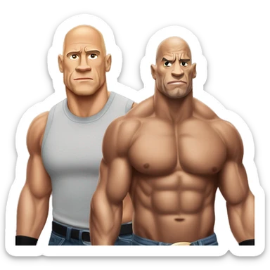John cena fused with the rock sticker