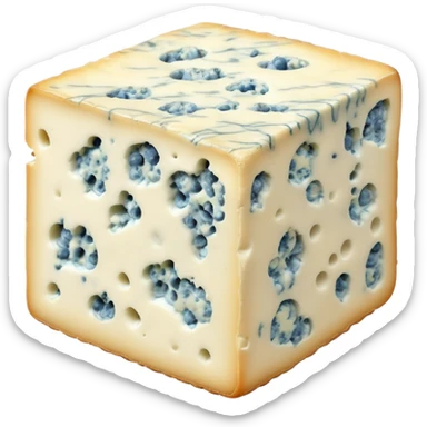 Blue cheese with mold veins sticker