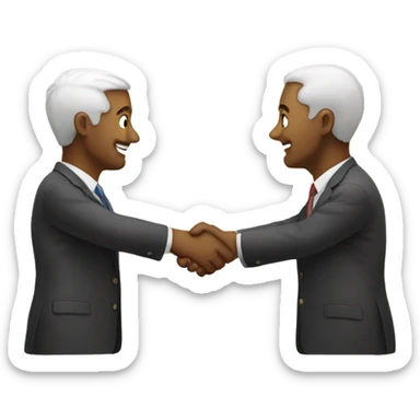 Shake hand sticker