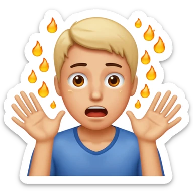 Panicking and sweating  sticker