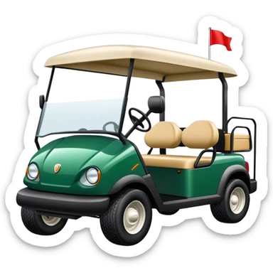 Deep green golf cart sticker