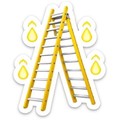 Prompt 1: "You’ve climbed the corporate ladder…"
Graphic: 🪜 Ladder icon (white) glowing upward steps in yellow.
Animation: Ladder rungs light up one by one.
Background: Transparent.
 sticker