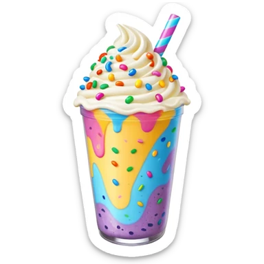Rainbow Space Milkshake sticker