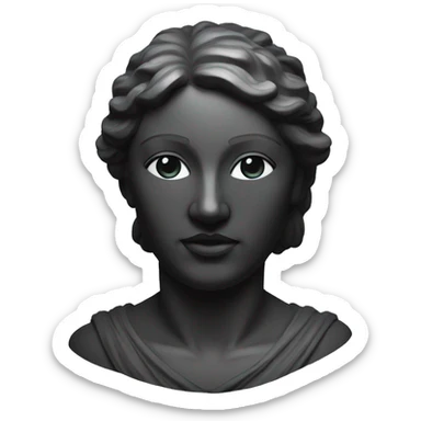 obsidian greek statue of a woman sticker
