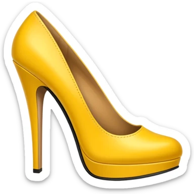 yellow woman shoe sticker
