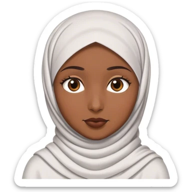 Brown girl with hijab  sticker