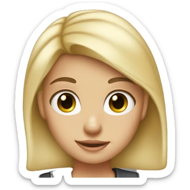 Blonde girl with Mickey ears sticker