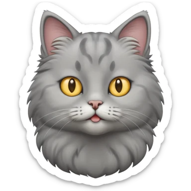 create a grey cat saying you smell  sticker