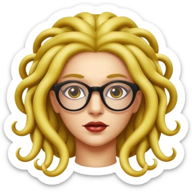 Medusa Versace with glasses  sticker