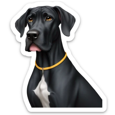Black Great Dane  sticker