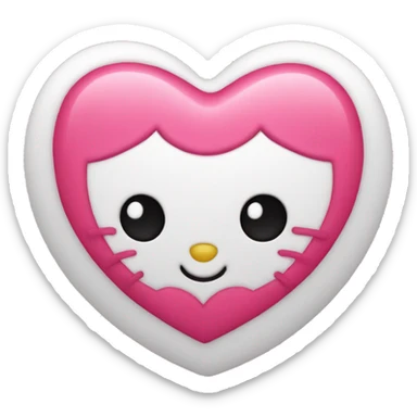 hello kitty heart sticker