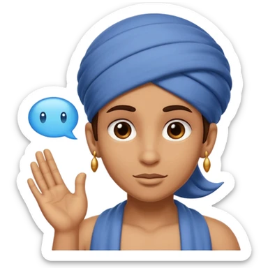 Genie with Speech Bubble saying it is done sticker