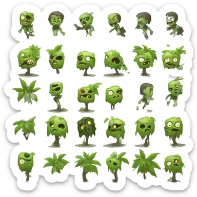 Mordeur-plante-vs-zombie sticker