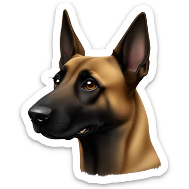 dark belgian malinois sticker