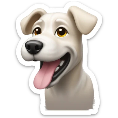 a dog run in the park sticker