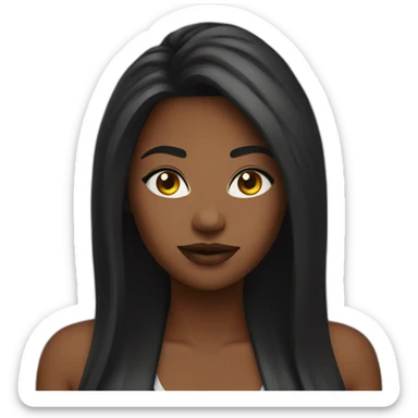 Black baddie sticker