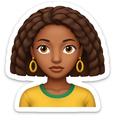 Jamaican woman giving the side eye sticker