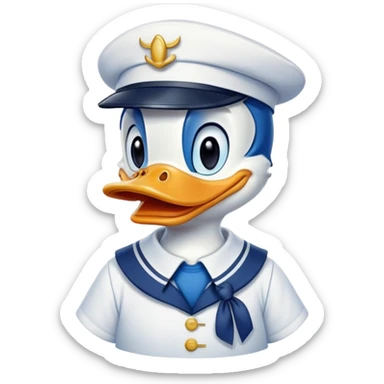 Donald Duck Disney style sticker