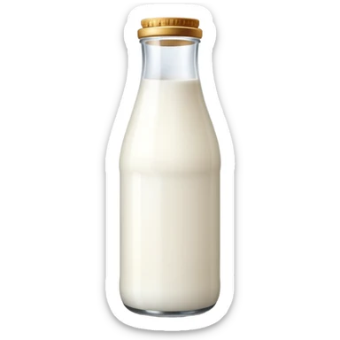 Milk with narrower bottle sticker