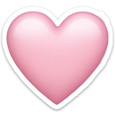light pink heart sticker