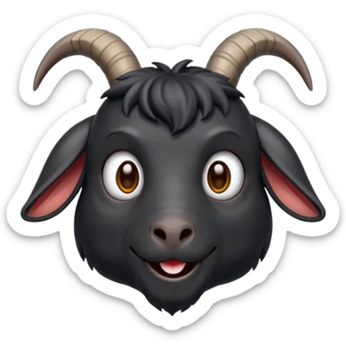 black goat sticker