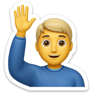 animated emoji waving man apple style sticker