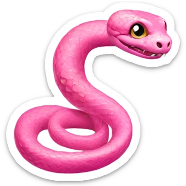 pink snake sticker