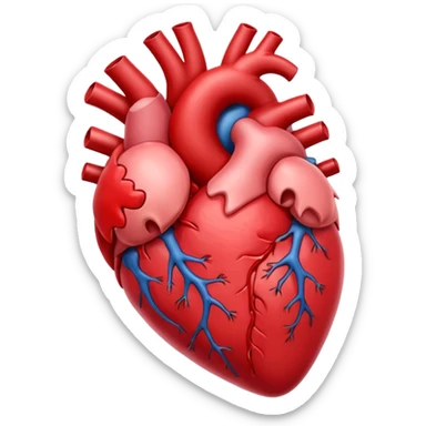 Create an emoji that vomits an avalanche of anatomical hearts🤮🫀 sticker
