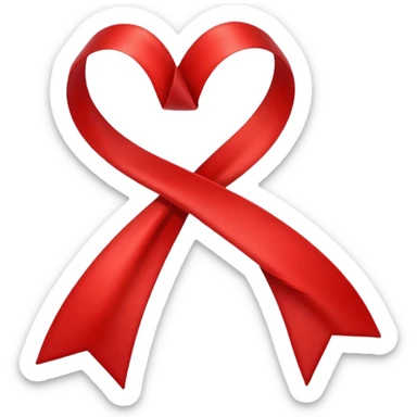 Red ribbon sticker