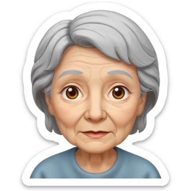 Create an avatar of old woman sticker