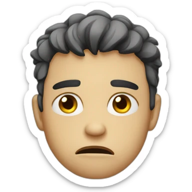 sad angry boy sticker