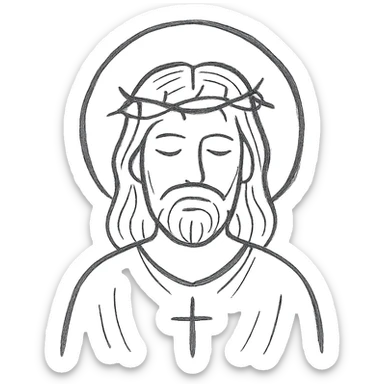 Jesus icon sticker