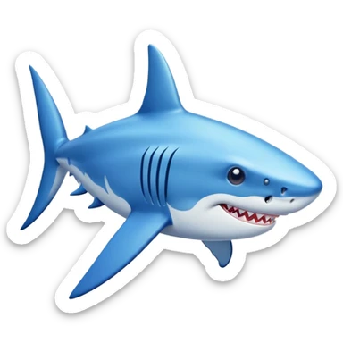 tiburon con teniz azules  sticker