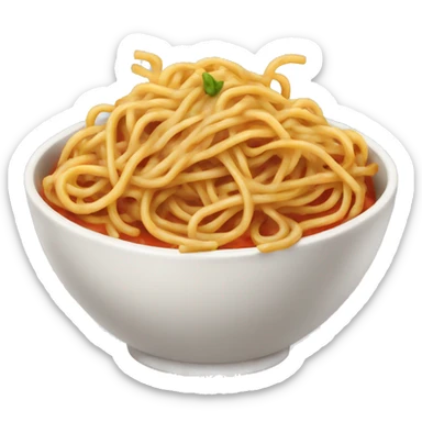 bowl of spaghetti with legs running sticker