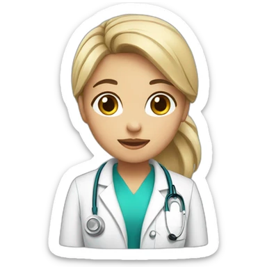 Girl doctor cute  sticker