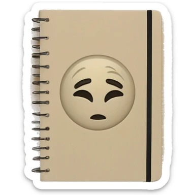 piral notebook, Moleskin, Sand color sticker