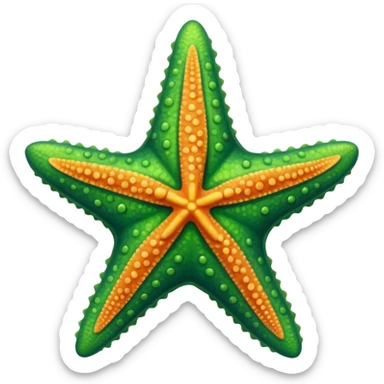 Green starfish sticker
